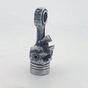 Skull Piston hand-poured 999+ silver statue by Gold Spartan