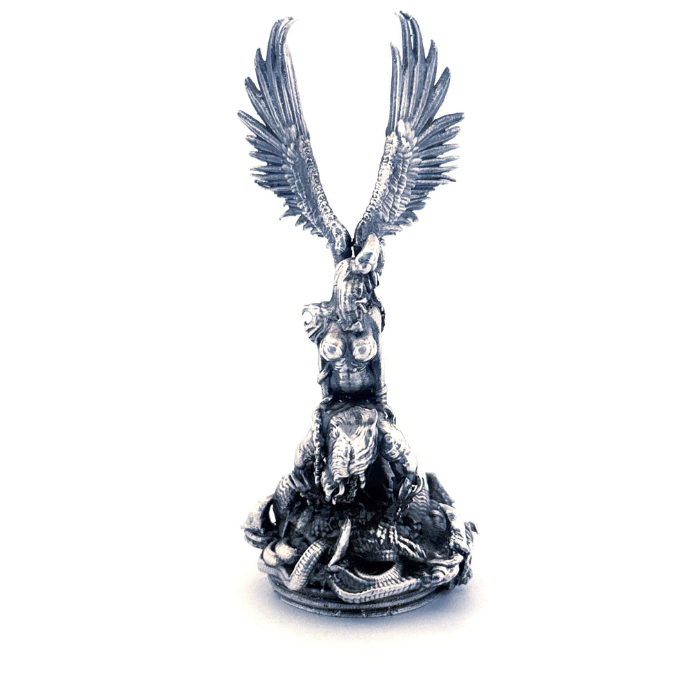 Angel & Demon hand-poured 999+ silver statue by Gold Spartan