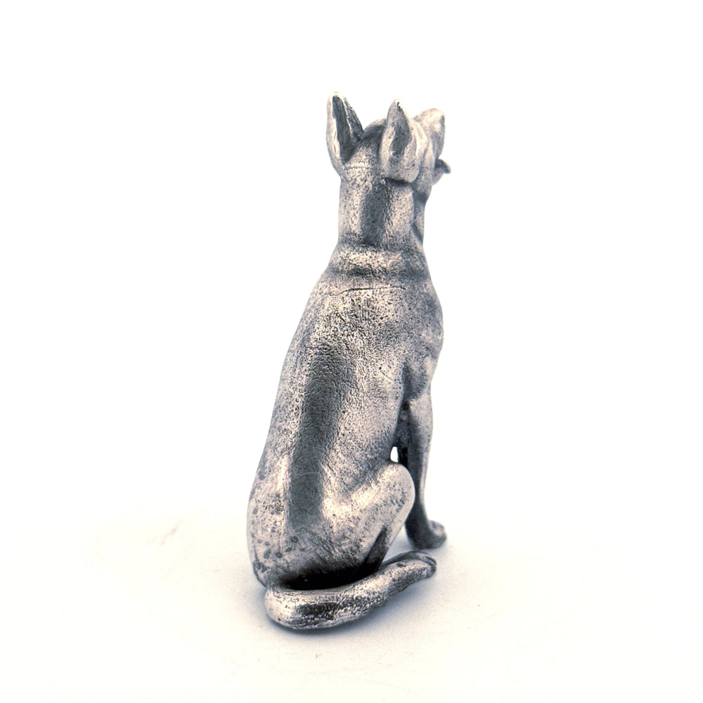 German Shepherd hand-poured 999+ silver statue by Gold Spartan