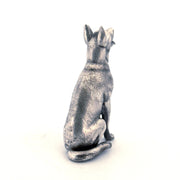 German Shepherd hand-poured 999+ silver statue by Gold Spartan