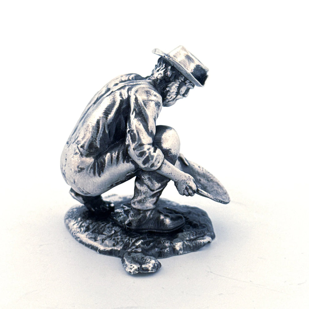 Prospector hand-poured 999+ silver statue by Gold Spartan