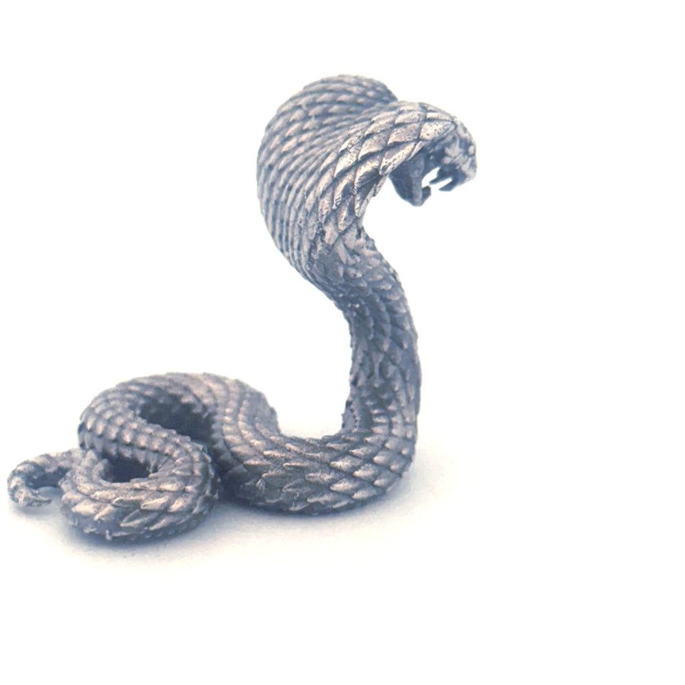Cobra hand-poured 999+ silver statue by Gold Spartan