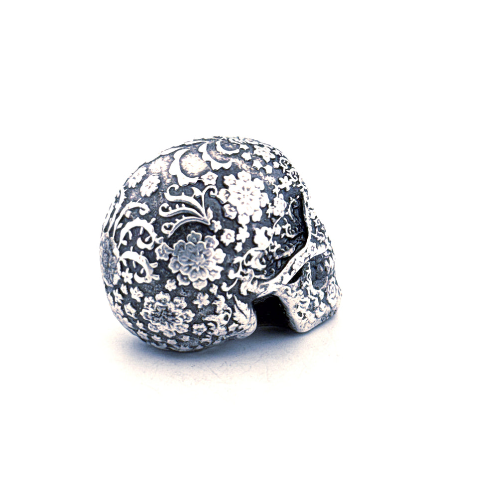 Sugar Skull hand-poured 999+ silver statue by Gold Spartan