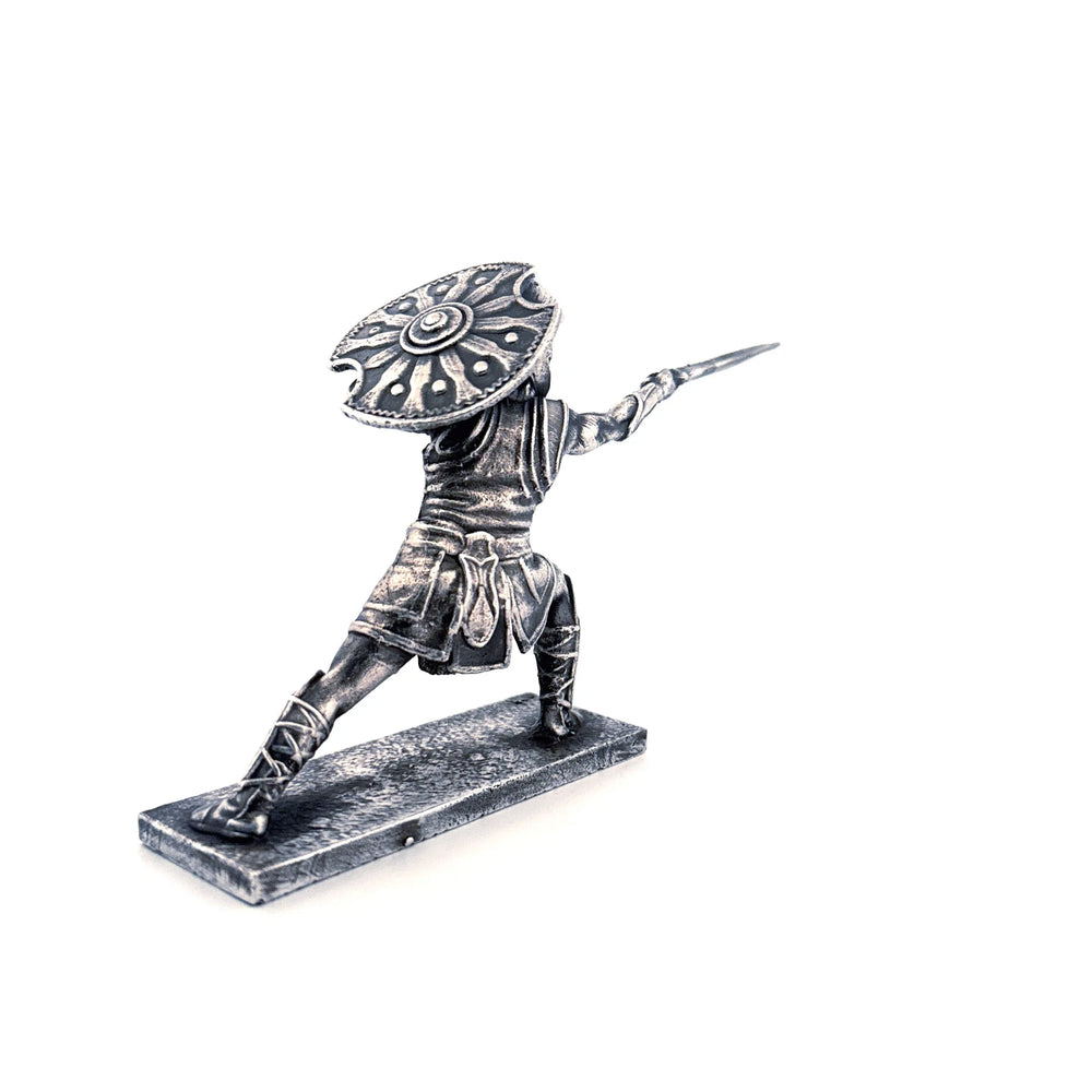 Achilles hand-poured 999+ silver statue by Gold Spartan
