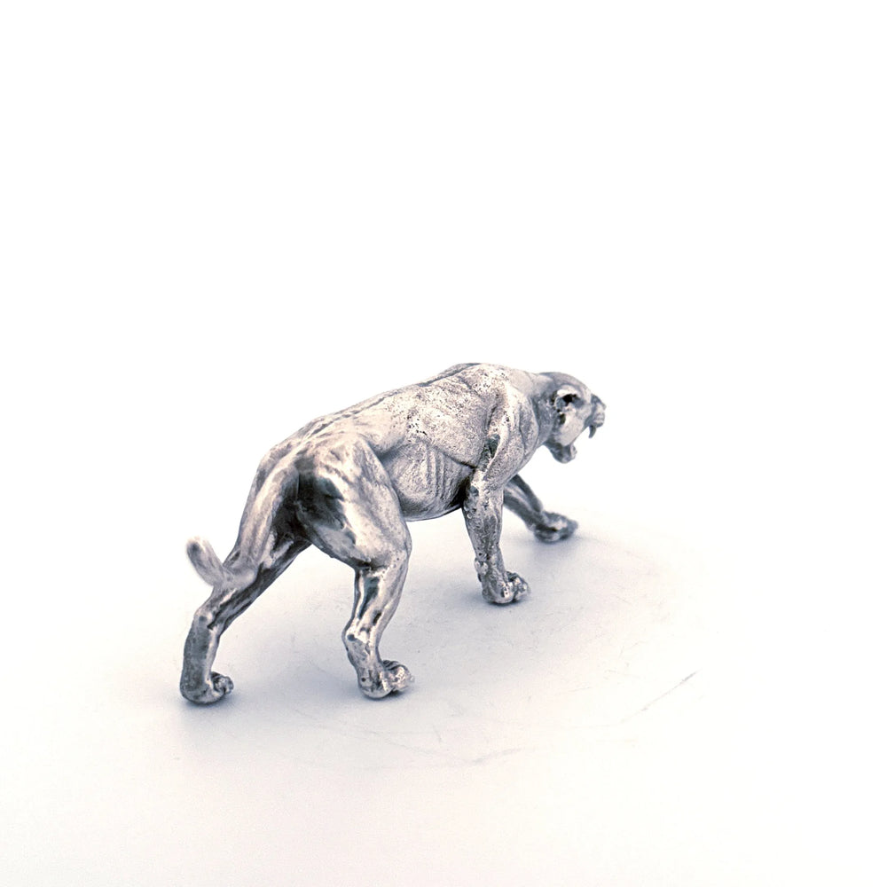 Cougar hand-poured 999+ silver statue by Gold Spartan