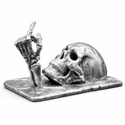 Dripping Skull hand-poured 999+ silver statue by Gold Spartan