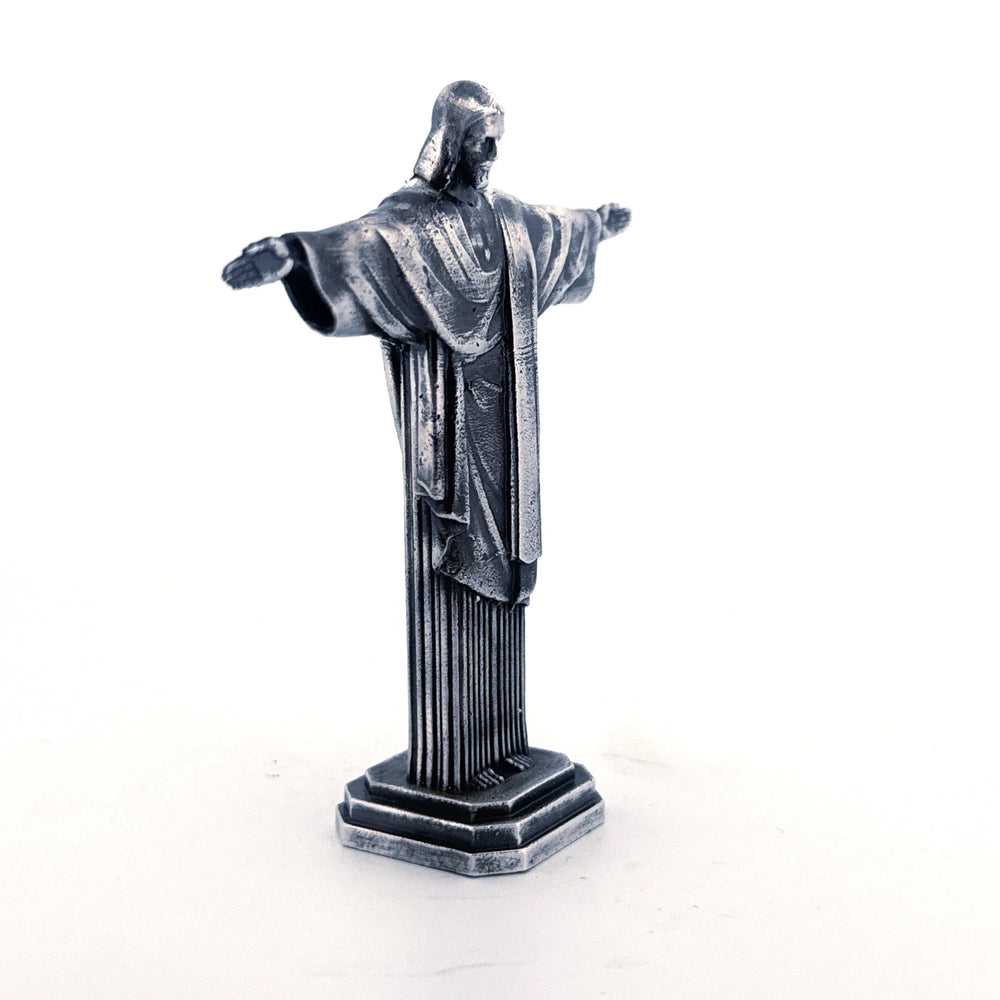 Christ the Redeemer hand-poured 999+ silver statue by Gold Spartan