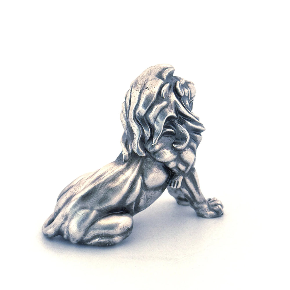 Lion V2 hand-poured 999+ silver statue by Gold Spartan