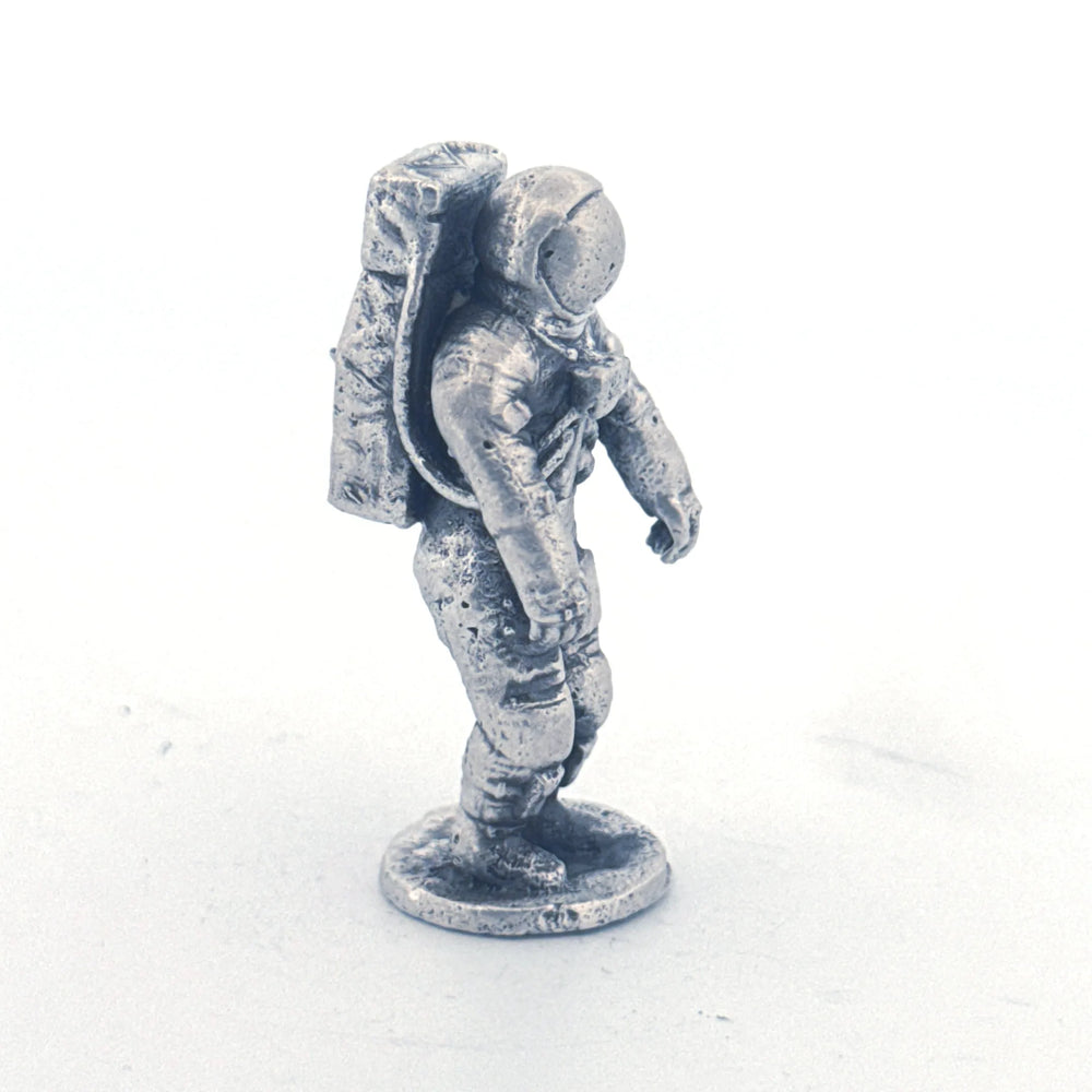 Astronaut hand-poured 999+ silver statue by Gold Spartan