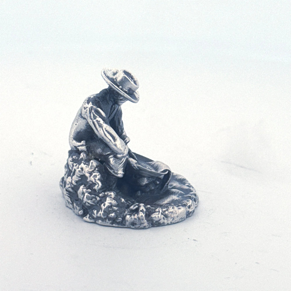 Prospector V2 hand-poured 999+ silver statue by Gold Spartan