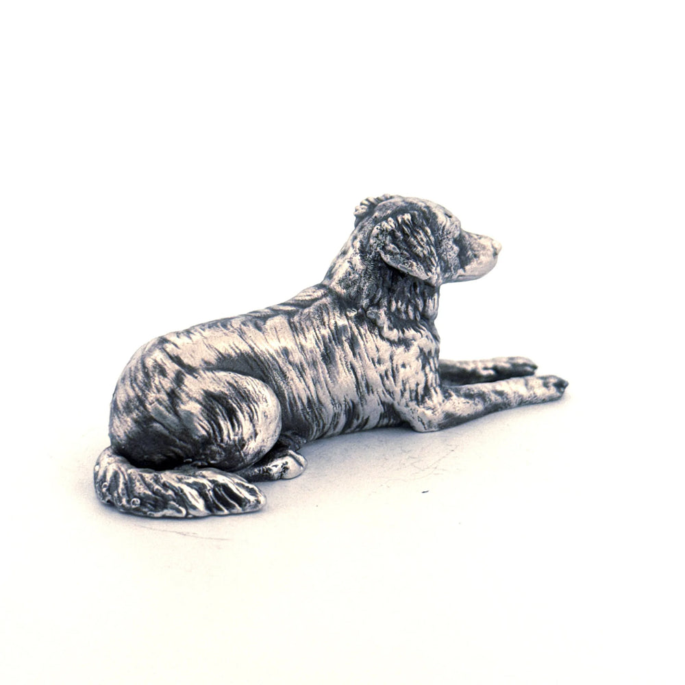 Australian Shepherd hand-poured 999+ silver statue by Gold Spartan