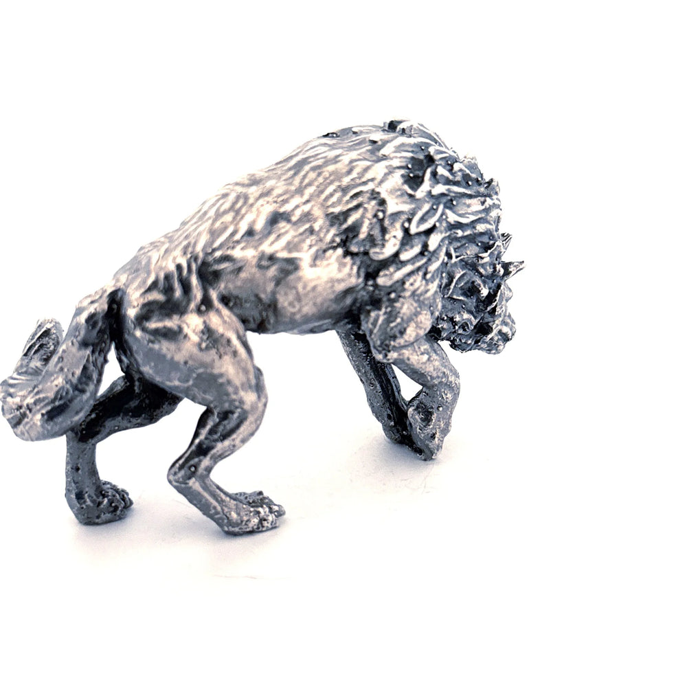 Dire Wolf hand-poured 999+ silver statue by Gold Spartan