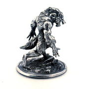 Werewolf hand-poured 999+ silver statue by Gold Spartan