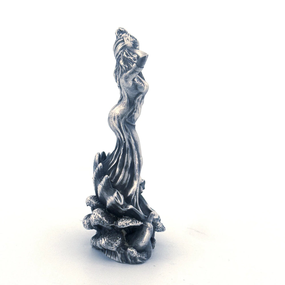 Aphrodite hand-poured 999+ silver statue by Gold Spartan