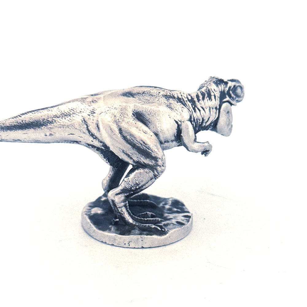 Tyrannosaurus Rex hand-poured 999+ silver statue by Gold Spartan