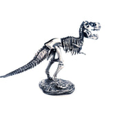 T-Rex Skeleton hand-poured 999+ silver statue by Gold Spartan