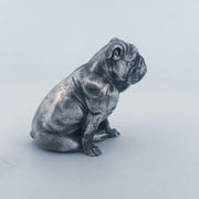 Bulldog hand-poured 999+ silver statue by Gold Spartan