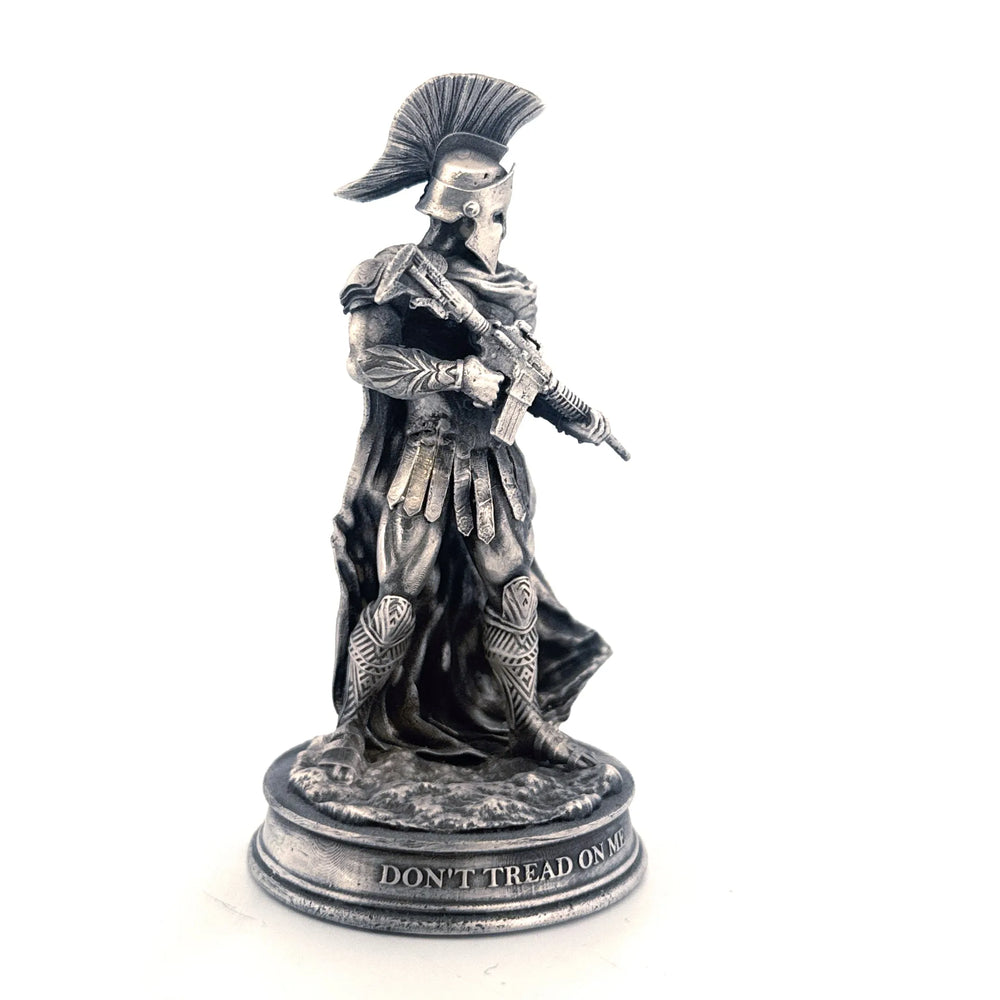 Don't Tread On Me Spartan hand-poured 999+ silver statue by Gold Spartan