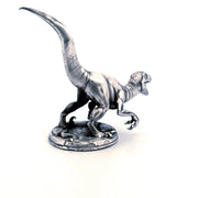 Velociraptor hand-poured 999+ silver statue by Gold Spartan