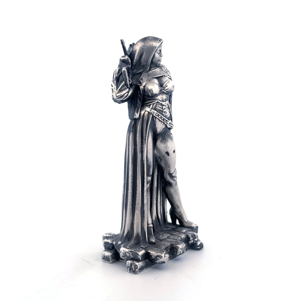 Nun with a Gun hand-poured 999+ silver statue by Gold Spartan