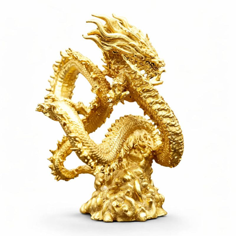 Asian Dragon hand-poured 999+ silver statue by Gold Spartan
