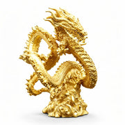 Asian Dragon hand-poured 999+ silver statue by Gold Spartan
