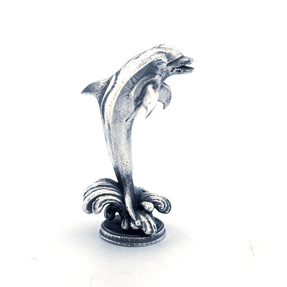 Dolphin hand-poured 999+ silver statue by Gold Spartan
