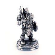 Dwarf Warrior hand-poured 999+ silver statue by Gold Spartan
