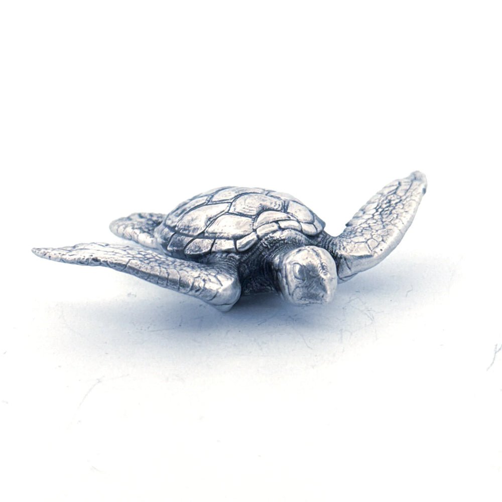 Sea Turtle hand-poured 999+ silver statue by Gold Spartan