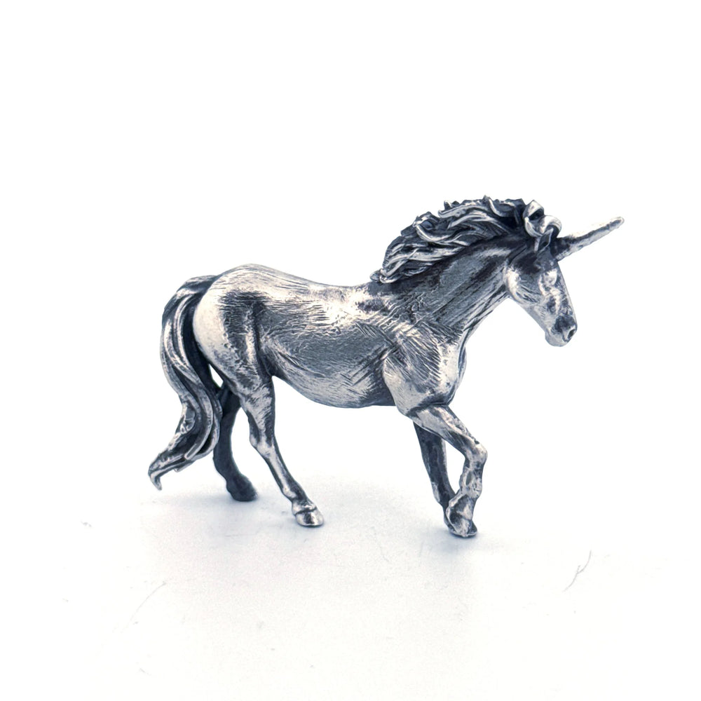 Unicorn hand-poured 999+ silver statue by Gold Spartan