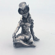 Steampunk Girl hand-poured 999+ silver statue by Gold Spartan