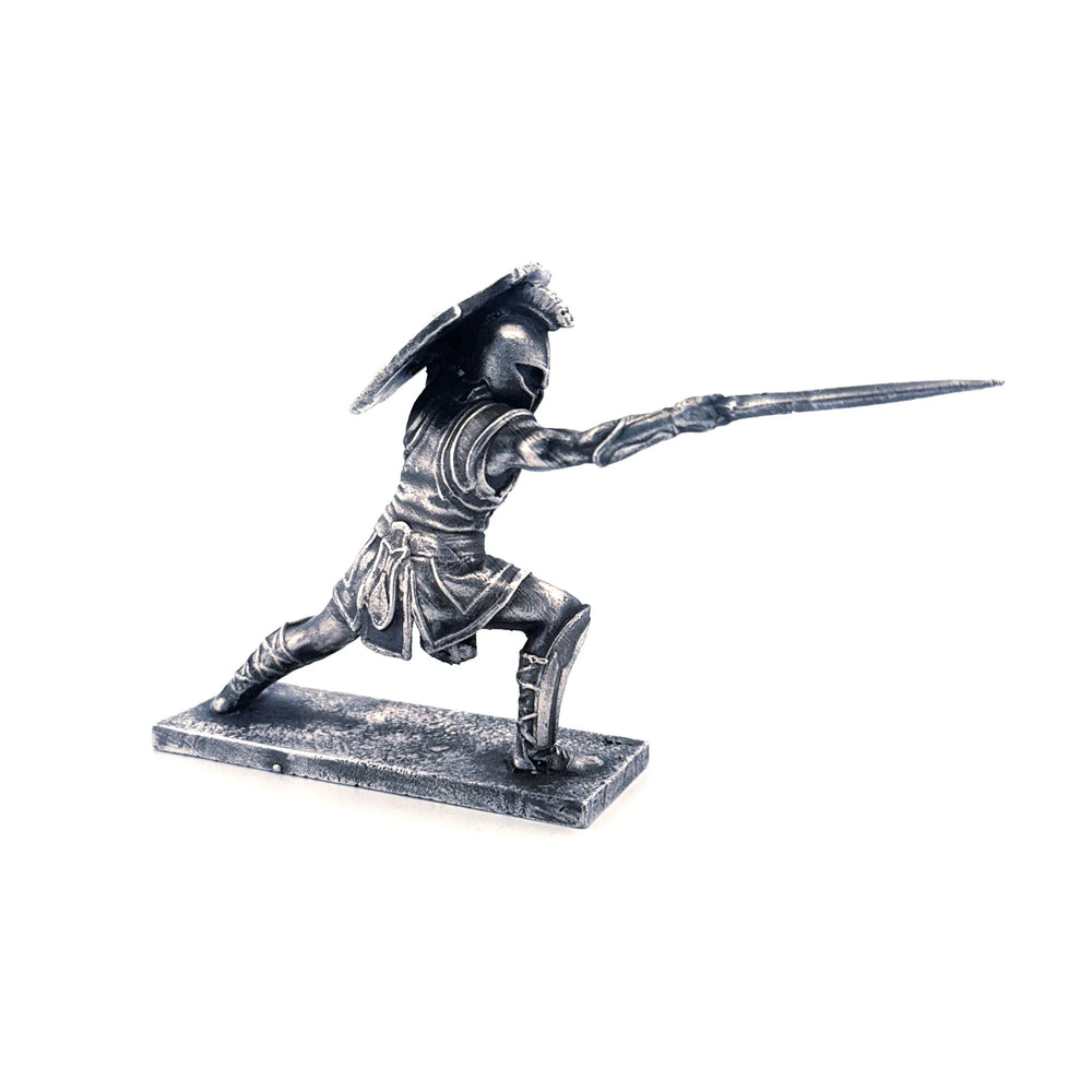 Achilles hand-poured 999+ silver statue by Gold Spartan