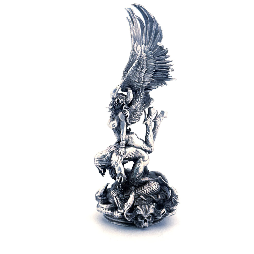 Angel & Demon hand-poured 999+ silver statue by Gold Spartan