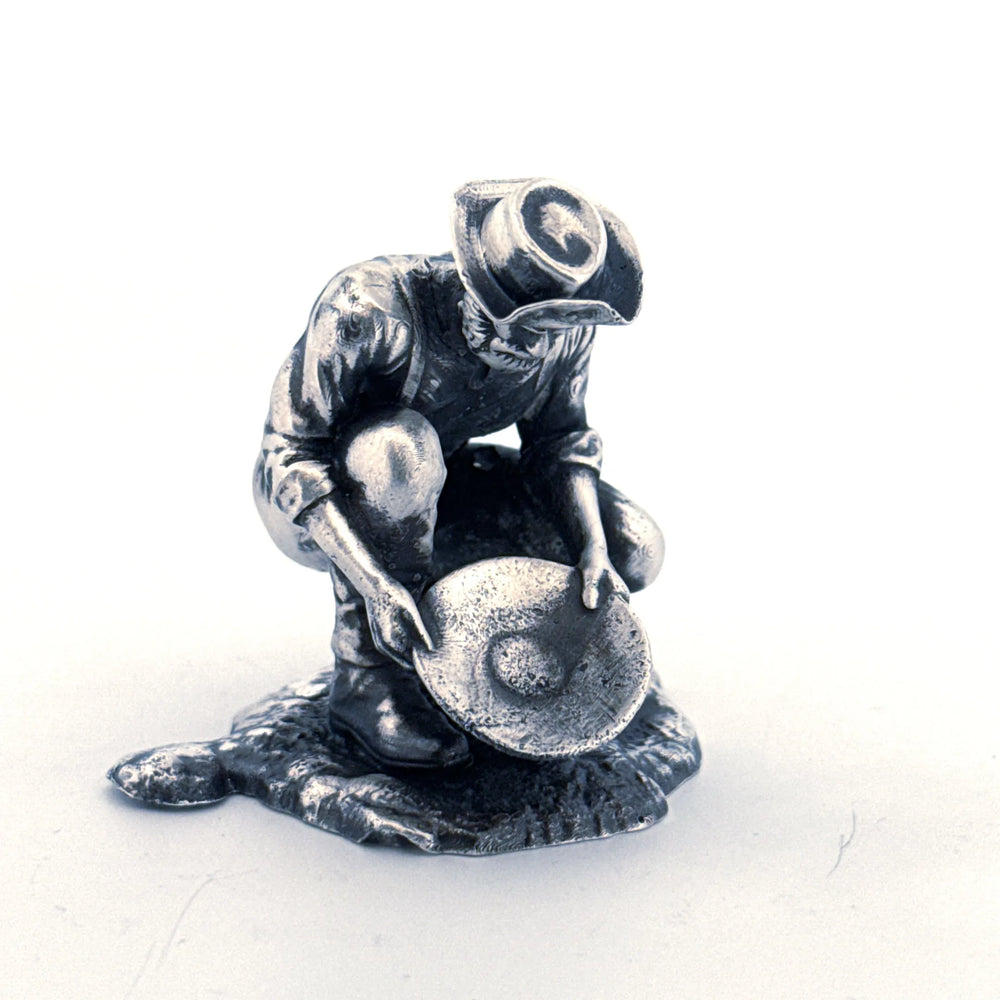 Prospector hand-poured 999+ silver statue by Gold Spartan