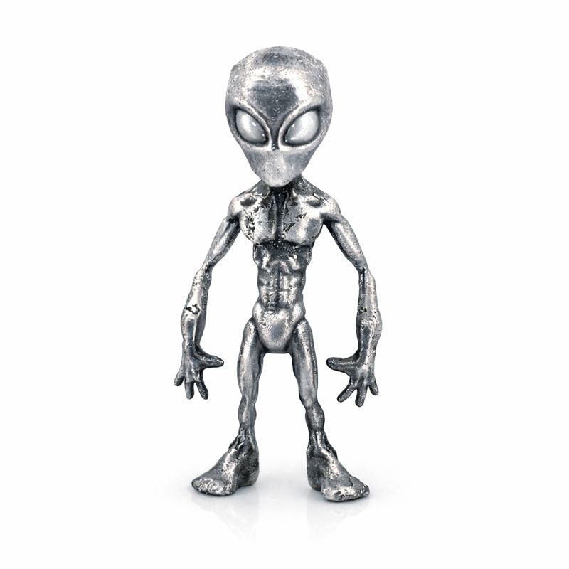 Alien hand-poured 999+ silver statue by Gold Spartan