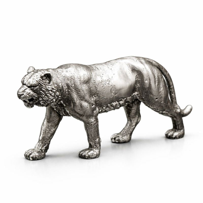 Tiger hand-poured 999+ silver statue by Gold Spartan