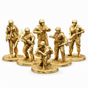 6pc Soldier Set hand-poured 999+ silver statue by Gold Spartan