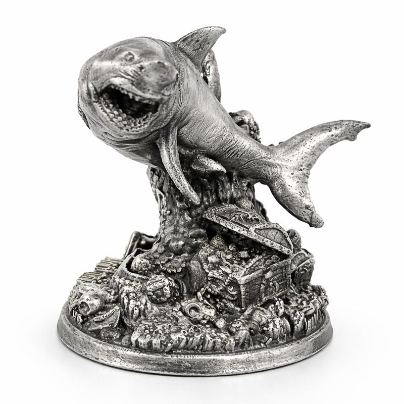Shark V2 hand-poured 999+ silver statue by Gold Spartan