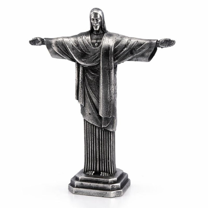 Christ the Redeemer hand-poured 999+ silver statue by Gold Spartan