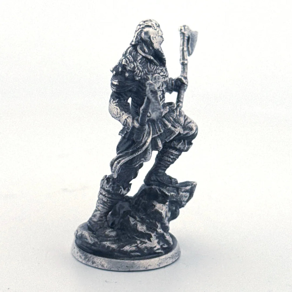 Viking hand-poured 999+ silver statue by Gold Spartan
