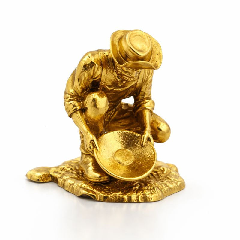Prospector hand-poured 999+ silver statue by Gold Spartan