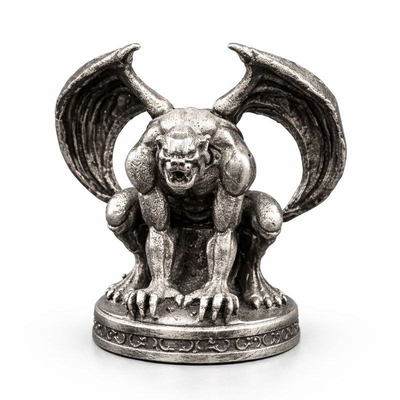 Gargoyle hand-poured 999+ silver statue by Gold Spartan