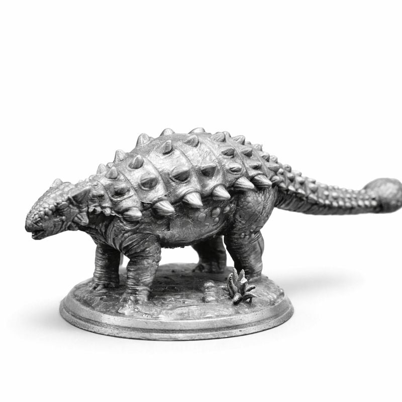 Ankylosaurus hand-poured 999+ silver statue by Gold Spartan