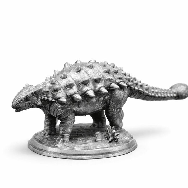 Ankylosaurus hand-poured 999+ silver statue by Gold Spartan