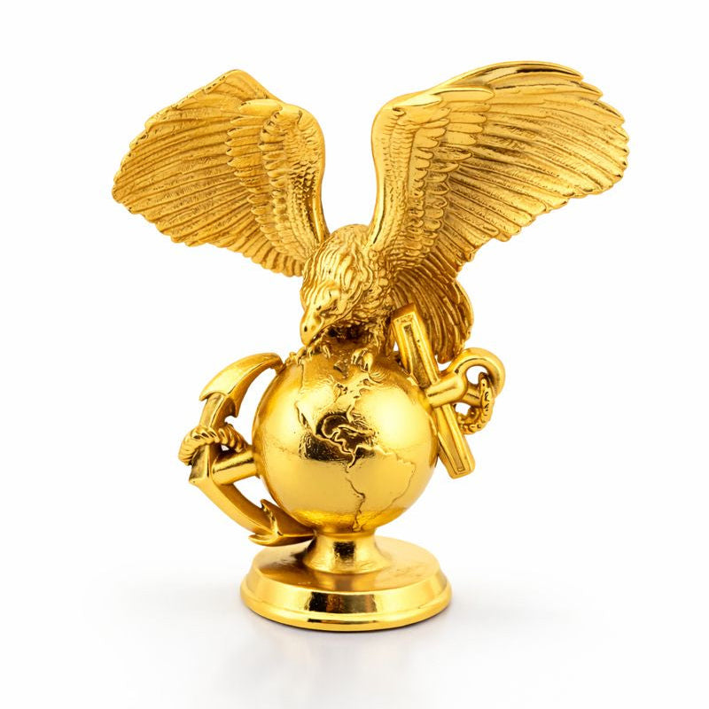 Marine's Logo hand-poured 999+ silver statue by Gold Spartan