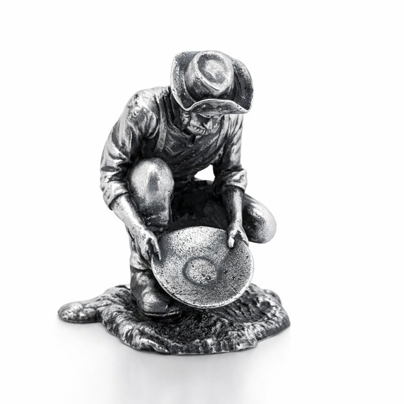 Prospector hand-poured 999+ silver statue by Gold Spartan