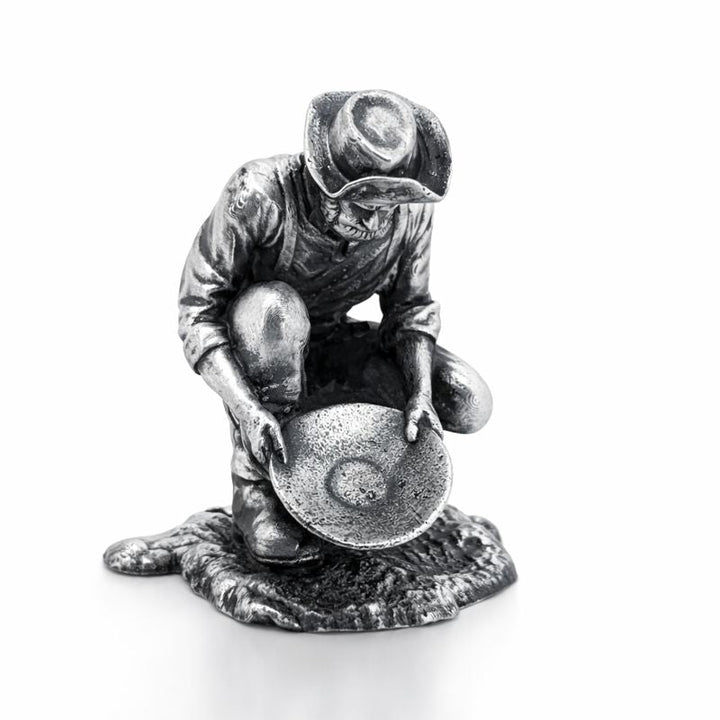 Prospector hand-poured 999+ silver statue by Gold Spartan