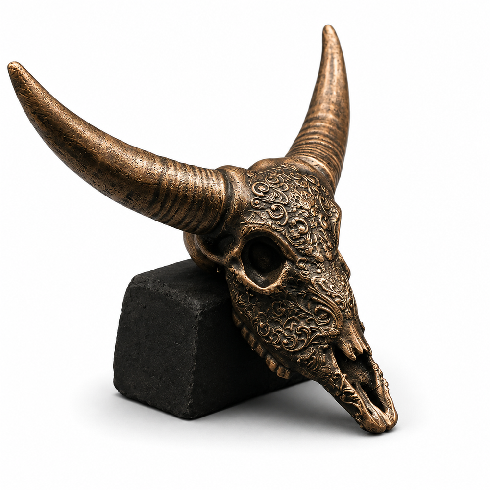 Decorated Longhorn Skull
