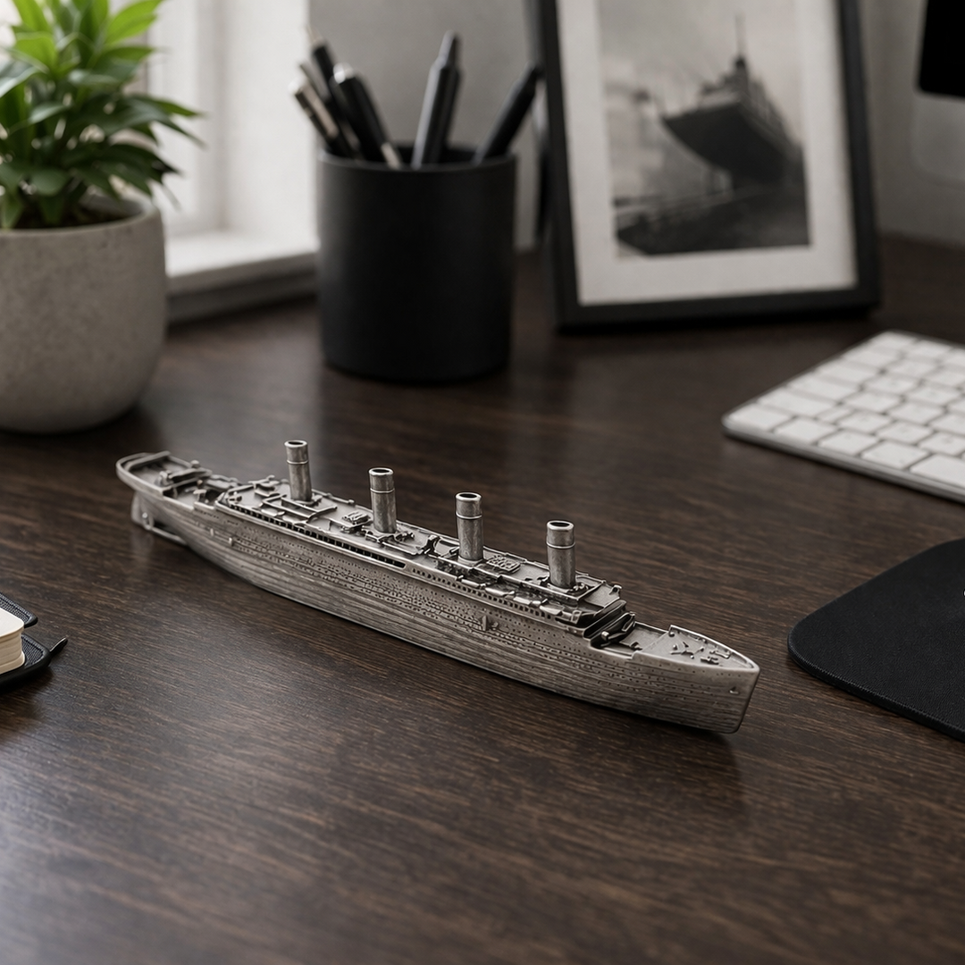 Titanic hand-poured 999+ silver statue by Gold Spartan