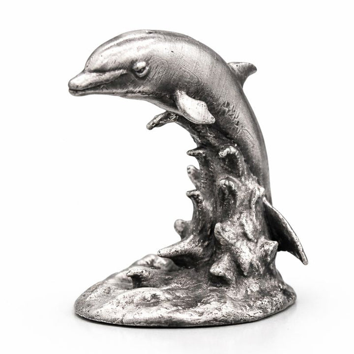 Dolphin V2 hand-poured 999+ silver statue by Gold Spartan